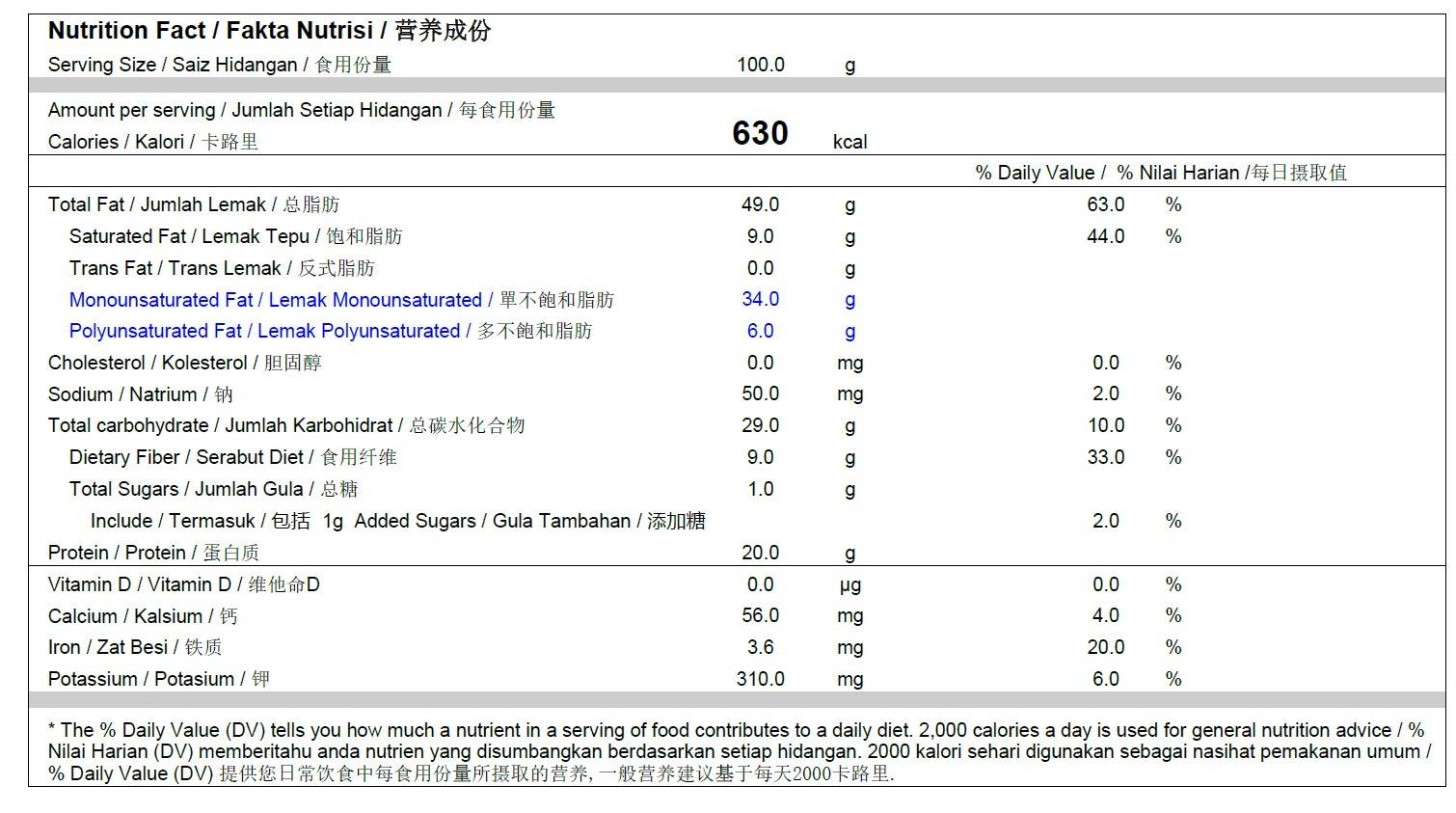 Fresh Bulk Omega 3 Nut Trail Mix
